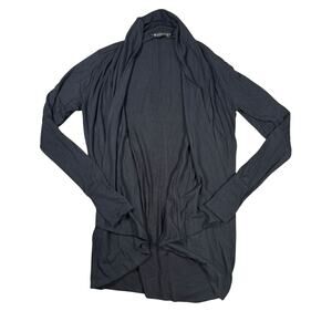 Athleta Pranayama Wrap XS Cardigan Sweater Black Open Front Stretch Lounge